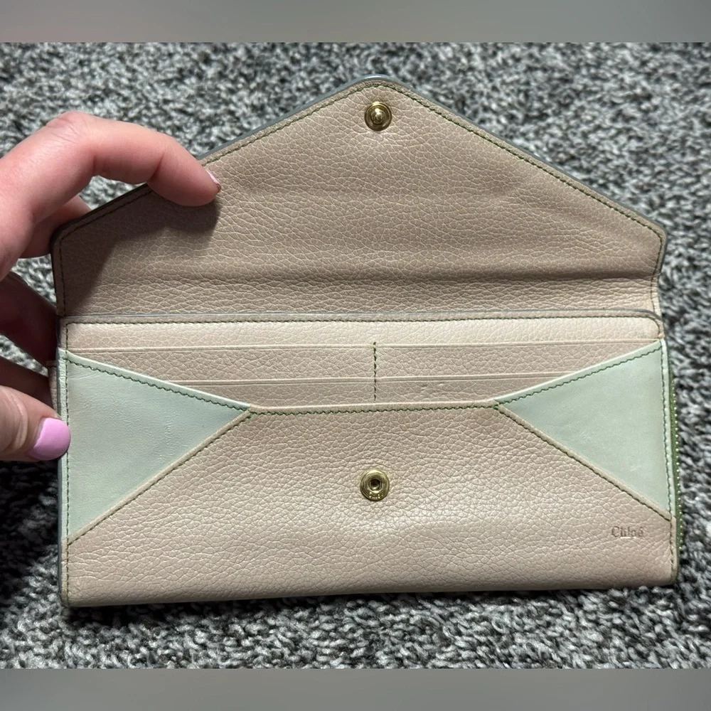 Chloe colorblock leather long wallet - Picture 5 of 15